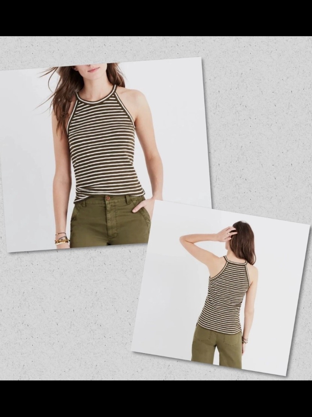 Made well Time Off Stripped Tank Top